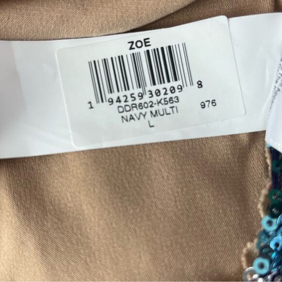 Dress the Population Zoe Sequin Blue Purple Sheath Mini Party Formal Dress - Picture 14 of 15